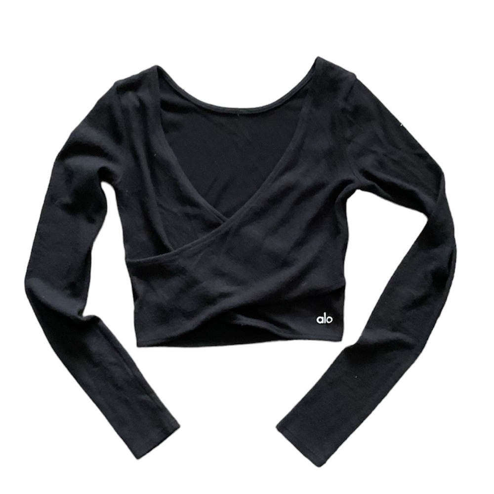 Alo Black Amelia Luxe Ballet Yoga sweater - XS